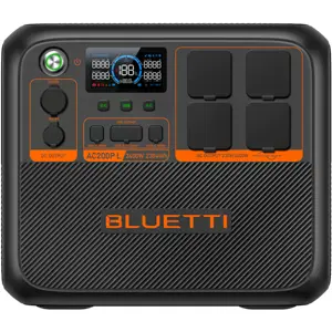 Power Station 2400W 2304Wh Expansível | UPS | Carregamento Solar 1200W | App Wi-Fi/Bluetooth - BLUETTI AC200PL