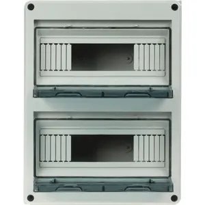 Caixa de distribuição estanque IP65 para quadro elétrico - 2 filas - 24 módulos