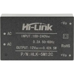 Transformador de alimentação encapsulado para PCB 85..265VAC ➝ 12VDC 420mA 5W
