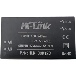 Transformador de alimentação encapsulado para PCB 85..264VAC ➝ 12VDC 2.5A 30W