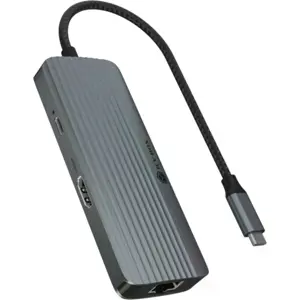 Docking Station 6-em-1 (3x USB-A 1x RJ45 1x HDMI 1x USB-C PD 100W)