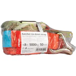 Cinta de seguridad con carraca - 5000kg - 50mm x 8m