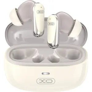 Auriculares earbuds BT6.0 c/ estojo carregamento ANC e ENC c/ microfone duplo - bege