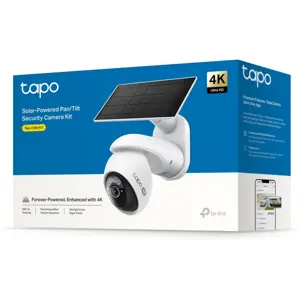 Câmara IP (Wi-Fi) Pan/Tilt 4K 8MP 1.6mm IR 12m c/ bateria + painel solar - IP65