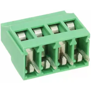 Bloco de 4 terminais com parafuso (1.5mm²) 5.00mm para PCB - verde