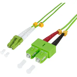 Cabo fibra ótica LC-SC OM5 multimodo (50/125 µm) duplex 3.0m