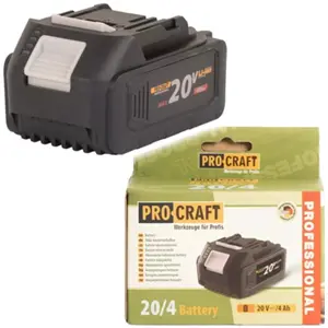 Bateria Li-Ion 20V 4000mAh para ferramentas Procraft
