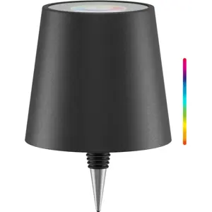 Candeeiro Recarregável para Garrafas LED RGBW – Preto