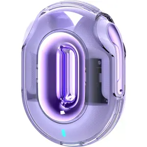 Auriculares TWS Bluetooth 5.4 con estuche de carga - morado