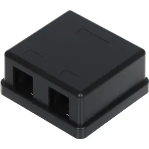 Caixa para keystone de 2 portas preto
