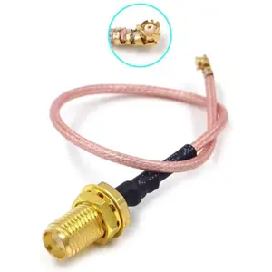 Cabo adaptador SMA Fêmea para UF.L IPX c/cabo RG178 de 10cm