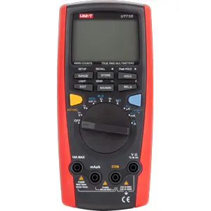 Multímetro digital (1000Vac/dc 10Aac/dc 40MΩ Cap. Hz/% °C T-RMS Auto-Range Min/Max USB)
