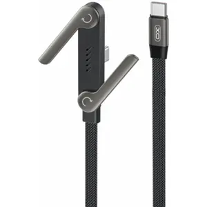 Cabo Flat USB-C - USB-C  PD 1,5m 240W - Preto