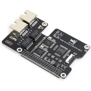 Adaptador PCIe para 2 canais ETH 2.5G para Raspberry Pi 5