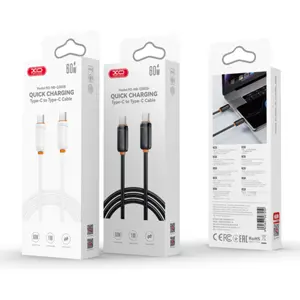 Cable USB-C - USB-C PD 1,0m 60W Negro