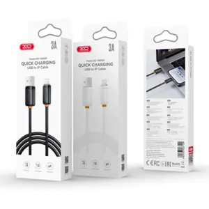 Cable USB-A - USB-C 1,0 m 3A negro