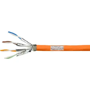 Cabo CAT7 S/FTP unifilar CCA AWG23 - rolo 100m