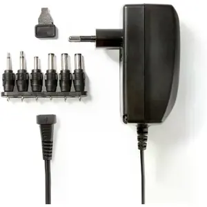 Fonte de alimentação 3..12VDC, máx. 27W, 2.25A c/ 6 adaptadores