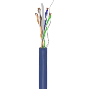 Cabo CAT6a U/UTP unifilar CU 23AWG - Azul - Bobine 100m