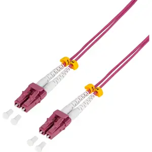 Cable de fibra óptica LC-LC OM4 (laser optimizado) multimodo (50/125µ) dúplex 2.0m