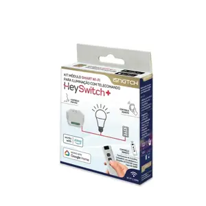 Controlador de luz sem fios (RF 433MHz / Wi-Fi 2.4 Ghz) 2000W 10A c/ telecomando