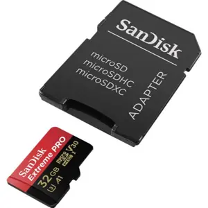 Tarjeta de memoria microSDXC 32GB Class10 U3 A2 V30 UHS-I (100/90MB/s) + Adaptador SD
