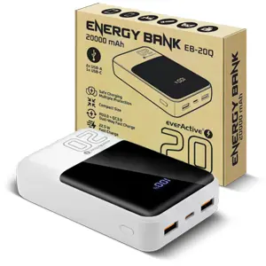 Power Bank 20000mAh 22.5W PD+QC (USB-C + 2x USB-A) - blanco