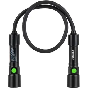 Conjunto de 2 lanternas LED P50 c/ zoom + suporte de pescoço - 1000mAh