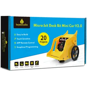 Kit de Robot de Secretária com micro:bit V2, LEDs RGB e 3 Servomotores