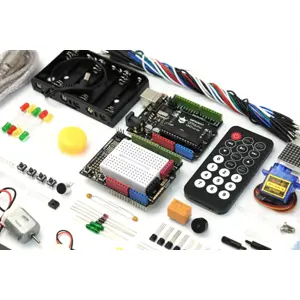 Kit de desenvolvimento e iniciação eletrónica com placa compatível com Arduino UNO Rev3