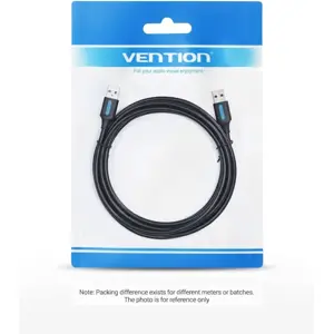 Cable datos y carga USB-A <-> USB-A 3.0 5Gbps - 0,5 m - Negro