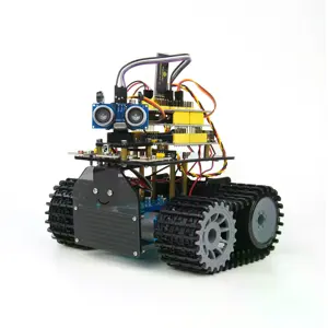 Kit robot Mini Tank V2.0 con IR, Bluetooth, pantalla LED 8x16, ultrasónico - Arduino