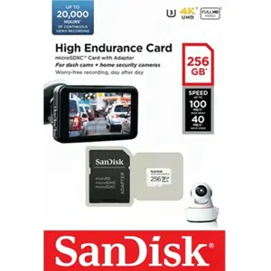 Tarjeta de memoria microSDHC 256GB (100Mbps) High Endurance