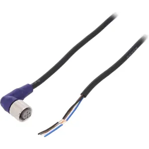 Cabo com ficha M12 90º fêmea 4 pinos 0.8A 30Vdc c/ cabo 5m