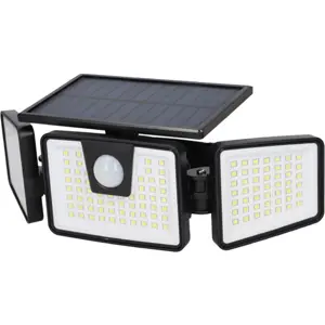 Proyector solar LED 7W 700lm orientable de pared con sensor de movimiento + crepuscular - IP44