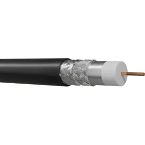 Cabo coaxial RG11 75Ω Ø10.3mm - Preto - Bobine 300m