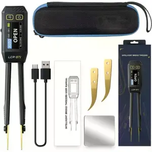 Mini multímetro digital tipo pinça - Testador LCR SMD - Medidor ESR, D, Q, Z e X