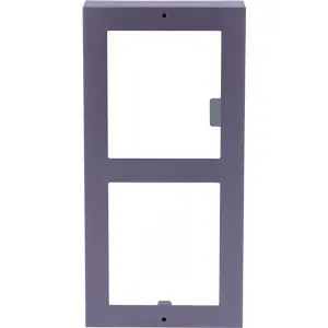 Moldura e caixa de encastrar de 2 módulos p/ videoporteiro modular