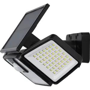 Proyector solar LED 7W 700lm orientable de pared con sensor de movimiento + crepuscular - IP44