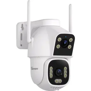 CAM Outdoor DUO: Câmara de segurança inteligente de exterior com lente dupla e hub Zigbee