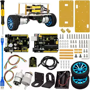 Kit Robô de Duas Rodas Autoequilibrado c/ controlo por App Bluetooth - Compatível c/ Arduino