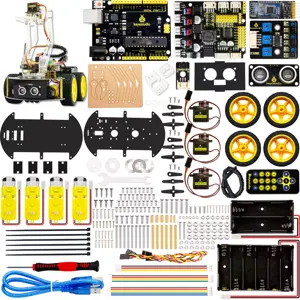 Kit Robô 4WD com Braço Robótico e Controlo por App (c/ Placa tipo Arduino Uno)
