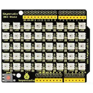 Shield Matriz LEDs RGB Endereçáveis (WS2812) para Arduino UNO – 40 LEDs (5x8)