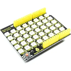 Shield Matriz LEDs RGB Endereçáveis (WS2812) para Arduino UNO – 40 LEDs (5x8)