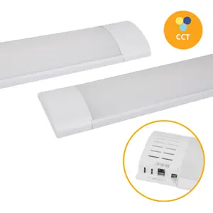 Luminaria LED de superficie 230V 60W 6000lm CCT IP20 - 1200x120mm - Blanco