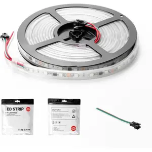Tira LED RGB WS2811 60 LEDs/m 12W/m 12VDC - 5 m IP68 - blanco