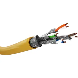 Cabo CAT8.1 S/FTP (PiMF) unifilar CU AWG22/1 - rolo 25m amarelo