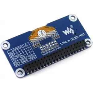 Placa de expansión con display OLED 1,3" 128x64 px para Raspberry Pi