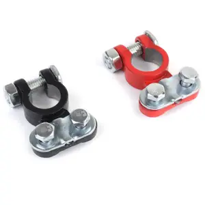 Conjunto de bornes de bateria preto + vermelho