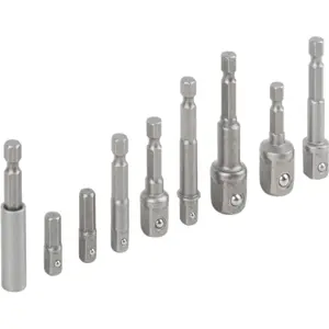 Conjunto de 9 adaptadores HEX para llaves de vaso 1/4″, 3/8″ y 1/2″